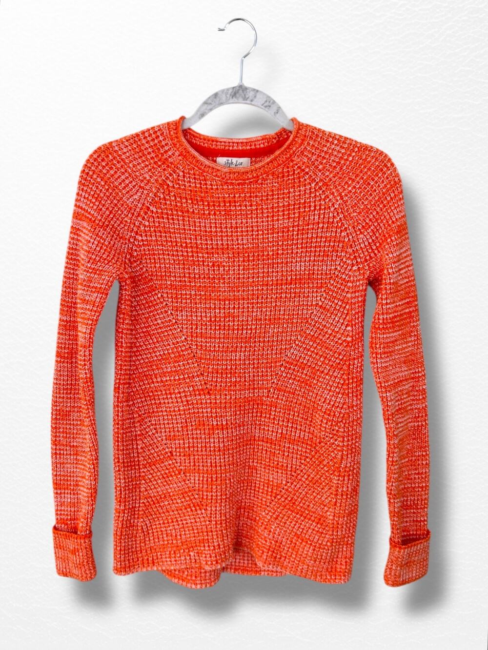 Style & Co Marled Tunic Sweater, Size M Petite